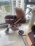 ANGI BABY嬰兒推車可坐可躺嬰兒車輕便折疊新生兒減震高景觀雙向兒童手推車 輕奢香檳金【一鍵收車+四輪EVA】 曬單實拍圖
