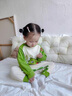G.DUCKKIDS小黃鴨兒童連體睡衣春秋薄款嬰兒寶寶防踢睡袋男童卡通恐龍家居服 綠色 100 尺碼2~3歲【 90-100cm】 曬單實(shí)拍圖