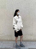 蕓蕁外套女2025新款oversize短外套女美式復古棒球服寬松國潮外套女春 秋款里布款春-米白 【面料】 S 【建議80斤-100斤】 曬單實拍圖
