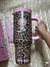 野獸派家居（tbh）水杯三麗鷗HelloKitty巨無(wú)霸保溫杯吸管隨行杯不銹鋼保冷杯禮物 巨無(wú)霸保溫杯 經(jīng)典豹紋 1200ml (含mini收納包掛件) 曬單實(shí)拍圖
