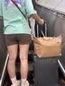 京東京造無界鋁框20英寸行李箱男女 旅行箱密碼箱登機(jī)皮箱學(xué)生 石墨灰 曬單實(shí)拍圖