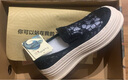 快樂瑪麗（J&M）樂福鞋女夏季鏤空透氣厚底增高懶人一腳蹬休閑鞋女 黑色 36  曬單實拍圖