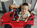 福兒寶奔馳授權大G兒童電動(dòng)車(chē)玩具車(chē)可坐人四輪帶遙控越野小孩寶寶送禮 四驅黑+減震器+后備箱+皮座+軟胎 曬單實(shí)拍圖