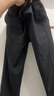 羅蒙（ROMON）休閑褲男夏季潮流西褲冰感寬松通勤商務(wù)彈力百搭褲子男 黑35 曬單實(shí)拍圖