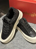 楓葉（leaveland）板鞋男秋冬新品頭層牛皮透氣輕奢經(jīng)典男士休閑鞋厚底增高鞋子男 黑色（皮鞋碼） 41 (255mm) 曬單實(shí)拍圖