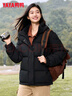 鴨鴨（YAYA）蓄熱短款羽絨服女2025年冬季新款時(shí)尚休閑寬松加厚保暖小個(gè)子外套 黑色 L (建議125-140斤) 曬單實(shí)拍圖