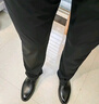 羅蒙（ROMON）高彈力冰絲休閑褲子男商務(wù)修身直筒長(zhǎng)褲子夏季薄款男褲黑色33 曬單實(shí)拍圖