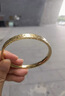 妗綺水貝黃金足金999包銀實(shí)心手鐲子24k金古法爆閃碎碎冰亮面鐲子 4mm碎冰冰52-64備注圈口18克 1克 曬單實(shí)拍圖