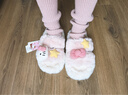 果殼（Gukoo）拖鞋女冬季新款HelloKitty聯(lián)名可愛(ài)女士居家毛毛拖鞋 奶白 36-37  曬單實(shí)拍圖