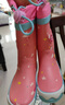 lemonkid兒童雨鞋男女童防滑水鞋小孩學(xué)生高筒束口 蒂娜彩虹星星兔 26碼 曬單實(shí)拍圖