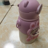 梔臻 兒童保溫杯 不銹鋼吸管寶寶水杯男女小學(xué)生杯子幼兒園兒童用水杯 兒童保溫杯粉色兔子520ml+背帶 曬單實(shí)拍圖