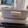 美的（Midea）電火鍋火鍋專(zhuān)用鍋多功能鍋料理烤肉鍋分體式多功能一體電鍋0氟鈦陶電煮鍋HGS352866S 曬單實(shí)拍圖
