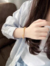 COISE銀手鐲女?huà)寢屍呦ΧY物和田碧玉925銀鐲子彩金鐲子復古手環(huán)首飾 和田玉銀手鐲白玉鐲子 彩金鐲子 曬單實(shí)拍圖