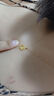中國珠寶七夕情人節(jié)禮物碎冰冰四葉草999足金黃金吊墜女項鏈送女友老婆 曬單實拍圖