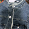她池港風(fēng)寬松復古牛仔服女2025秋裝新時(shí)尚毛邊休閑單排扣外套 曬單實(shí)拍圖
