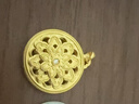 夢(mèng)金園七夕情人節禮物  時(shí)尚飾品吊墜 古法寶相花開(kāi)鏤空鑲嵌莫桑石掛墜 大板-凈金重約12.5g克重多退少補 曬單實(shí)拍圖