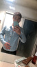 NASALIKE官方男士牛仔外套春秋季翻領(lǐng)潮流復古青年工裝夾克男痞帥機車(chē)外套N88淺藍XL (165-175CM 115-135斤) 曬單實(shí)拍圖
