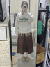 森馬（Semir）半身裙女磨毛純色A字長裙簡約百搭秋季純棉寬松傘裙顯瘦潮流 深咖啡50954 M 曬單實拍圖