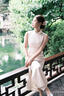 QBILY 耳環(huán)女 水滴長(cháng)款耳墜高級感旗袍配飾新中式簡(jiǎn)約國風(fēng)耳飾女 水滴耳環(huán)白色 曬單實(shí)拍圖