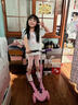 樂玩童年兒童滑板車3-6-12歲男女孩初學(xué)雙腳剪刀滑板車四輪寶寶滑板車 【粉紫色】升級款-加寬靜音閃光輪 曬單實拍圖