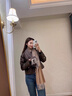 玖慕（JIUMU）100%純山羊絨圍巾女秋冬披肩漸變水波紋保暖圍脖媽媽中秋禮物 松露可可-駝棕漸變 曬單實(shí)拍圖