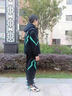 奧米鼠童裝男童套裝秋冬裝中大兒童休閑加絨男孩馬甲 衛(wèi)衣 休閑褲三件套 黑色 150 曬單實(shí)拍圖