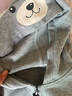 Classic Teddy精典泰迪女童外套兒童連帽衛衣中小童開(kāi)衫外出服秋裝 花灰 140 曬單實(shí)拍圖