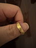 中銀億金吉言黃金戒指情侶對戒足金指環(huán)素圈活口生日情人節禮物送女友老婆 古法足金戒指男款 金重約5g 曬單實(shí)拍圖