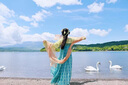 鐘靈記 【特價(jià)清倉】 長(cháng)歌漱玉 齊胸裙 復原唐風(fēng) 藍綠齊胸裙一件現貨 S 曬單實(shí)拍圖