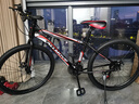ICOLOUR山地車(chē)自行車(chē)成人公路單車(chē)男變速雙減震越野單車(chē)學(xué)生女青少年 頂配版-輻條輪【黑紅色】 26寸21速【身高：160-180cm】 曬單實(shí)拍圖