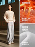 森馬（Semir）休閑褲女冬季發(fā)熱抑菌抓絨寬松彎刀褲2025潮酷香蕉褲109725127008 曬單實(shí)拍圖