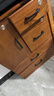 曠逸 文件柜實(shí)木帶鎖儲物柜活動(dòng)柜辦公檔案資料財務(wù)柜 咖啡色小文件柜 曬單實(shí)拍圖