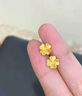 老鳳祥黃金耳釘女款足金幸運(yùn)四葉草純金耳釘飾七夕情人節(jié)禮物送女友老婆 （今/次日達(dá)）四葉草耳釘金約1.0g*禮盒*賀卡 曬單實(shí)拍圖
