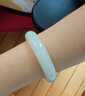 千載一玉和田玉手鐲 青白色玉鐲子女士淺青珠寶玉石玉器 寓意圓滿(mǎn)相伴 約54-55毫米QZC5373 曬單實(shí)拍圖