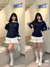 阿迪達斯 （adidas）三葉草系列 女 CC LS TEE W 長袖 JM8012 深靛藍 M 曬單實拍圖