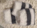 曇蓓漫嬰兒睡眠袖套秋冬護胳膊肘保暖防凍加長(cháng)護膝加絨加厚寶寶睡覺(jué)襪子 【1對裝】灰條紋（建議0~3歲） 全長(cháng)20厘米左右 曬單實(shí)拍圖