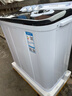 奧克斯（AUX）實(shí)標8.0公斤大容量半自動(dòng)洗衣機宿舍家用雙桶缸小型迷你洗脫水兩用雙桶洗衣機HB80P130-V686 透明黑 曬單實(shí)拍圖