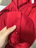 MAXRIENY浪漫優(yōu)雅感襯衫雪紡衫新年紅上衣女系帶高級設計感 紅色 M 曬單實(shí)拍圖