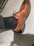 零度尚品休閑皮鞋男鞋秋季新款頭層牛皮德比鞋男新郎結婚鞋商務(wù)正裝鞋子男 暗棕 標準皮鞋碼 41 (255mm) 曬單實(shí)拍圖