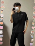李寧（LI-NING）POLO衫男夏季新款短袖T恤休閑翻領(lǐng)上衣速干體恤大碼運動半袖 黑色POLO速干新款A(yù)新老貨號 S /165 曬單實拍圖