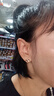 周大福玫瑰金耳釘女銀養(yǎng)耳洞耳環(huán)情人節(jié)生日禮物女送媽媽女友 銀針愛心 曬單實拍圖