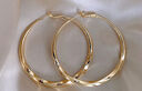 貽貝18k金大圈圈耳環(huán)18K金大耳圈耳扣氣質(zhì)圓圈耳飾女配飾520送女友金 金色大圈耳扣(專(zhuān)柜禮盒裝) 曬單實(shí)拍圖