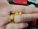 周六福（ZLF）  黃金耳飾女小金花四葉草耳釘足金999首飾 計價(jià) 0.73g 曬單實(shí)拍圖