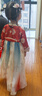 萌乎瑤光漢服中秋女童春秋超仙襦裙兒童刺繡古裝公主連衣裙 紅色 100 曬單實(shí)拍圖