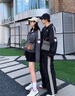 adidas情侶款復(fù)古風梭織立領(lǐng)夾克外套男女阿迪達斯官方三葉草 深灰 L 曬單實拍圖