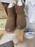 百麗（Belle）復古鞋頭擦色雪地靴女2025冬新商場(chǎng)同款舒適保暖短靴E5K1DDD5 棕色 37 曬單實(shí)拍圖