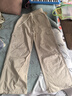 百圖betu女裝春季新款休閑褲高腰寬松多口袋闊腿工裝褲女2402T71 杏色 S 曬單實(shí)拍圖