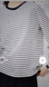 佐丹奴T恤女純棉航海系撞色條紋圓領(lǐng)七分袖上衣女13325213 曬單實(shí)拍圖