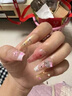 kitty美甲卡通可愛手工穿戴甲指甲爆款熱賣長甲小紅書hellokitty S129粉嫩凱蒂S(適合70%的人選擇) 10片 曬單實拍圖