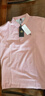 老爺車(chē)（LAOYECHE）100純棉短袖T恤男夏薄款絲光棉休閑刺繡POLO領(lǐng)衫寬松大碼半袖體恤 粉色 L 曬單實(shí)拍圖